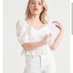 Dex white lace top